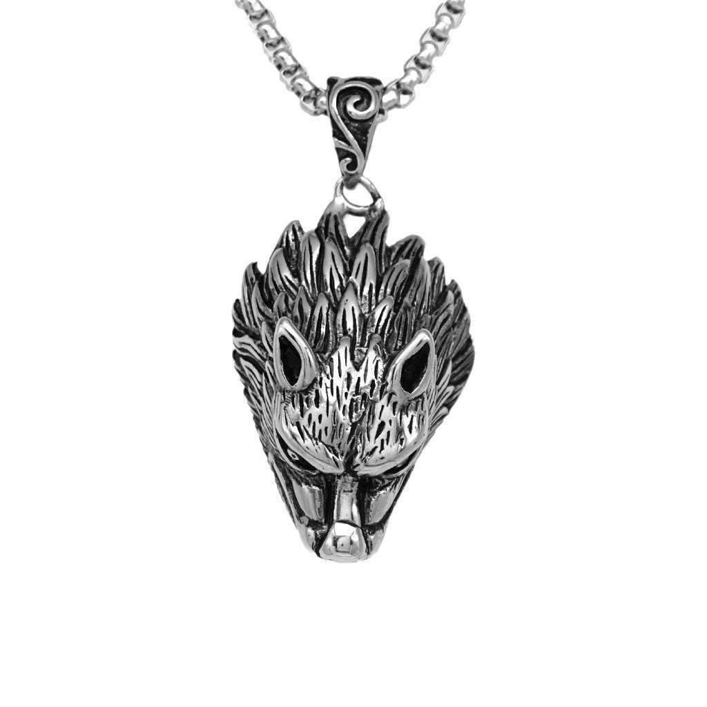Titanium Steel Necklace  with Optional Pearl Chain
