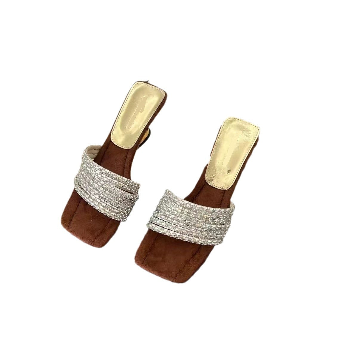 French Style Rhinestone Sandals for Women
