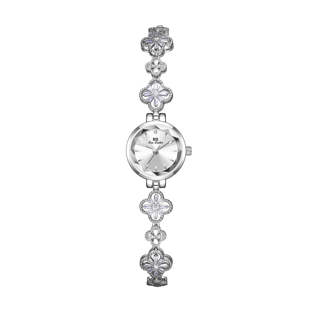 BS Four-leaf Clover Lucky Zircon Women's Chain Watch
