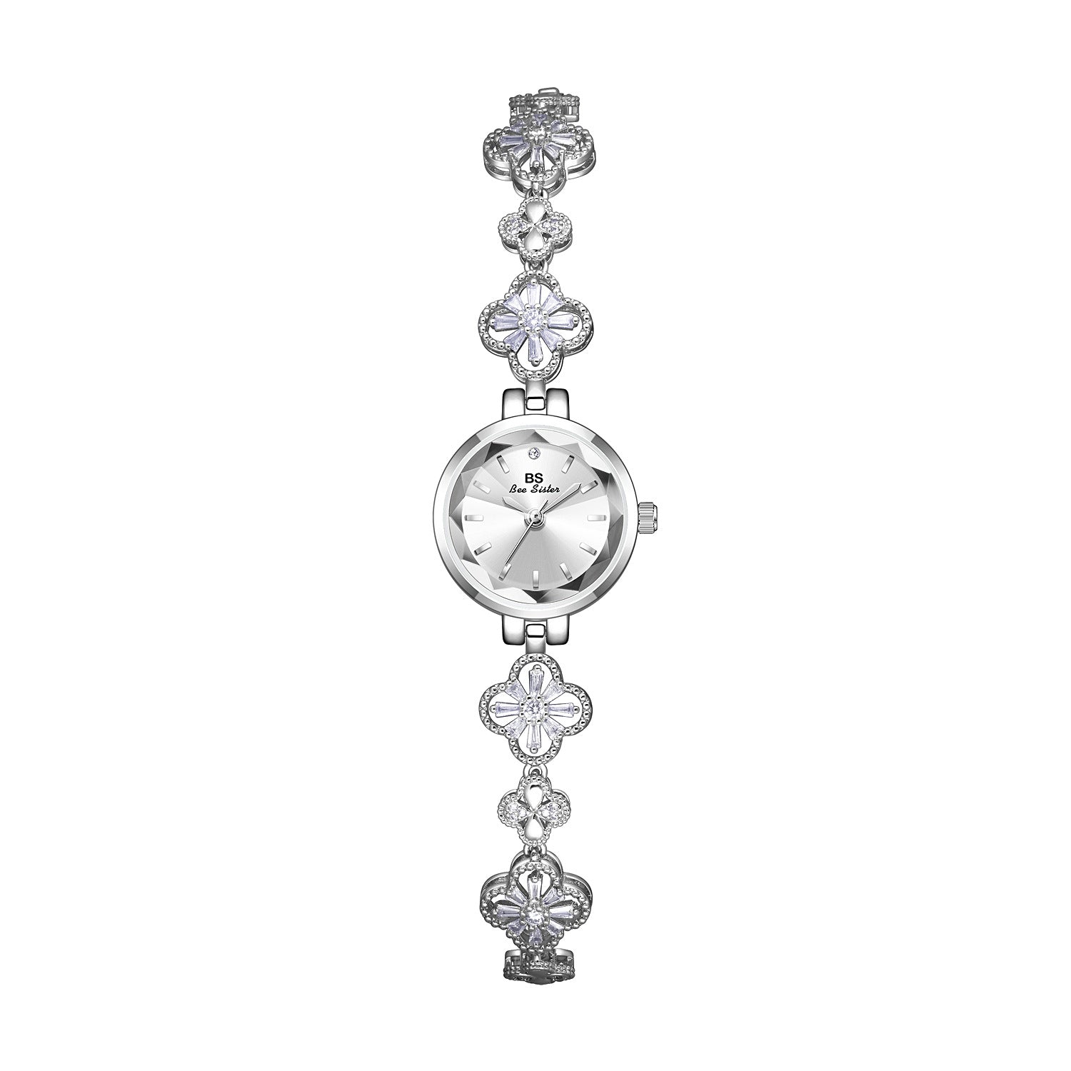 BS Four-leaf Clover Lucky Zircon Women's Chain Watch