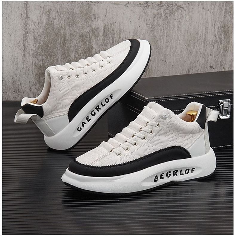Leather men's casual durable slip-on shoes
