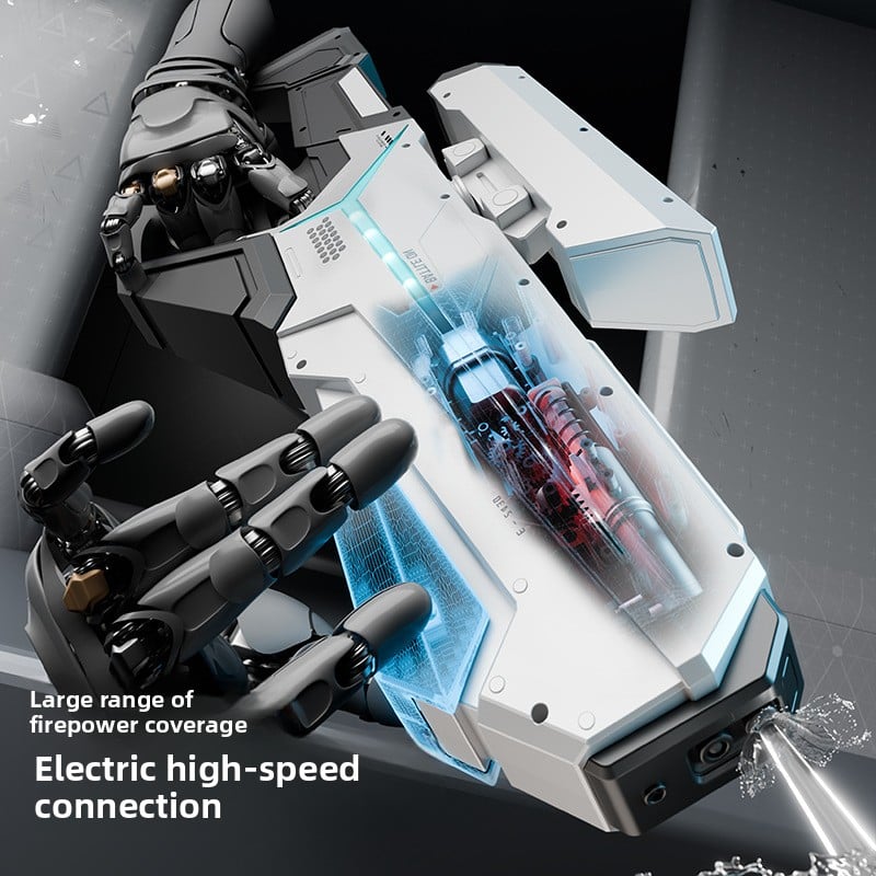 Continuous electric water gun with manual and automatic pulse to