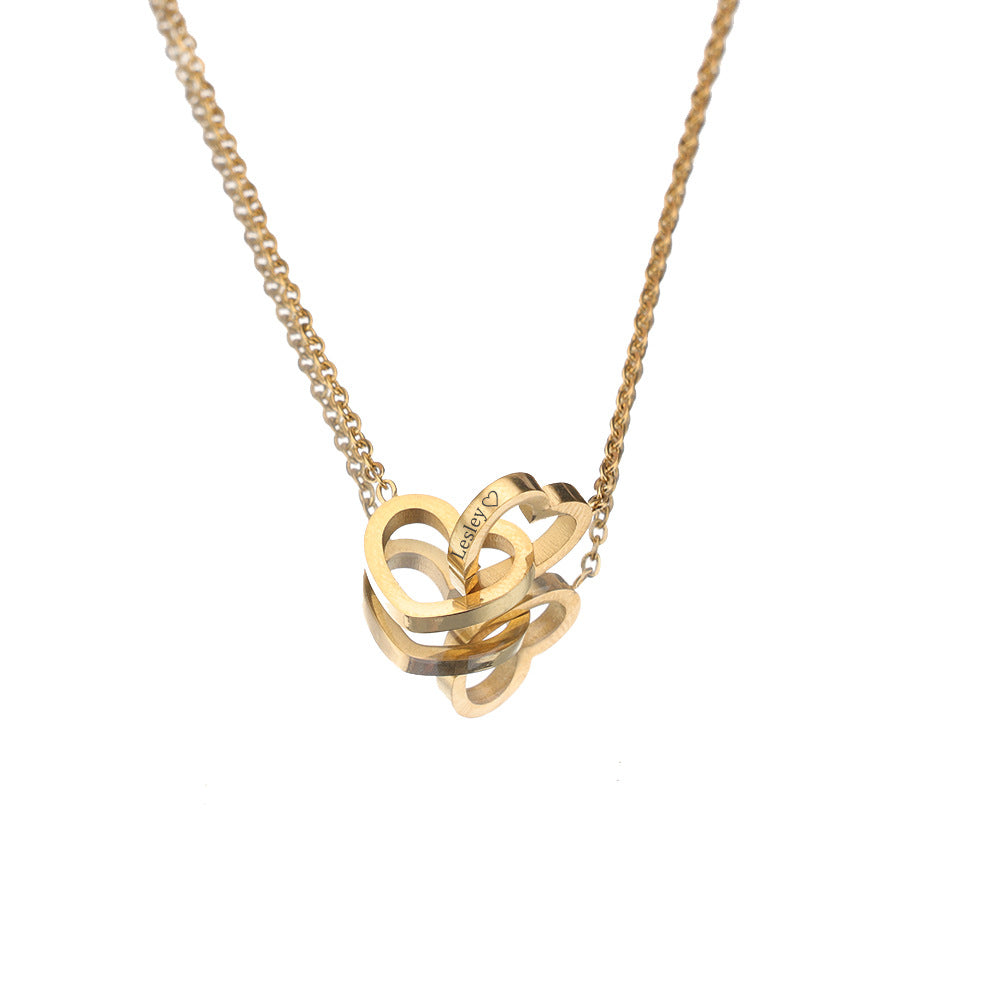 A heart-engraved necklace