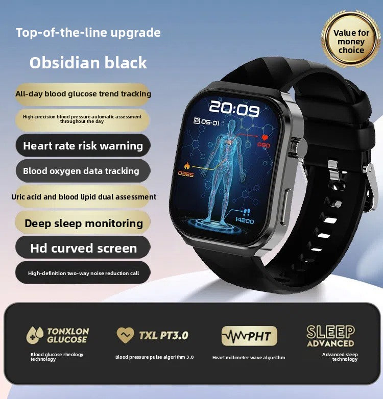 High-precision blood glucose watch for all-day health monitoring