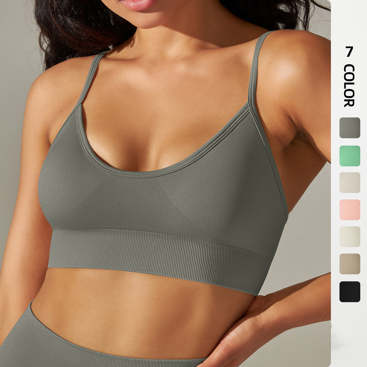 Seamless Wire-Free Sports Bra for Running Fitness Yoga