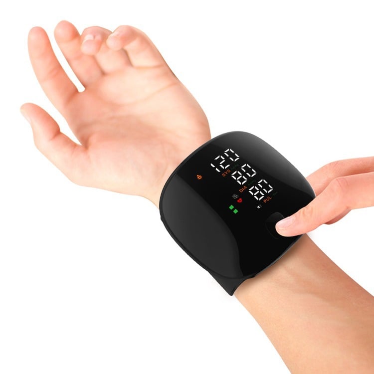 in stock Wrist Voice Blood Pressure Meter Home Electronic Blood Pressure Meter Chinese and English Voice Smart Wrist Blood Pressure Meter