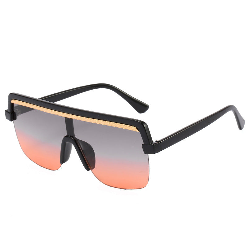 Large Frame One-Piece Sunglasses