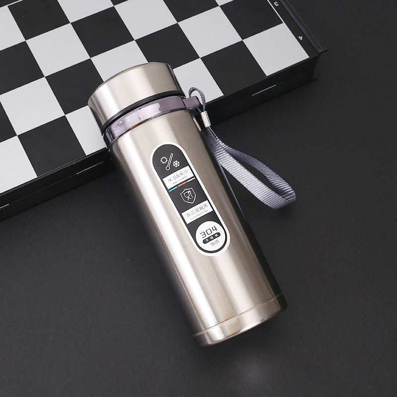Car-mounted stainless steel insulated cup with large capacity