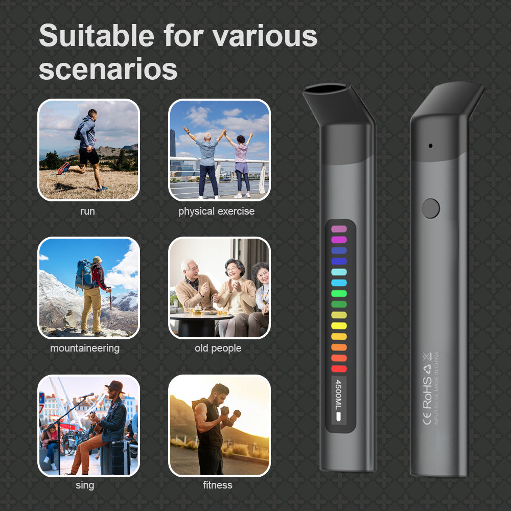 Portable breathing trainer, home fitness, aerobic exercise, yoga, mountain climbing, hiking, running exercise