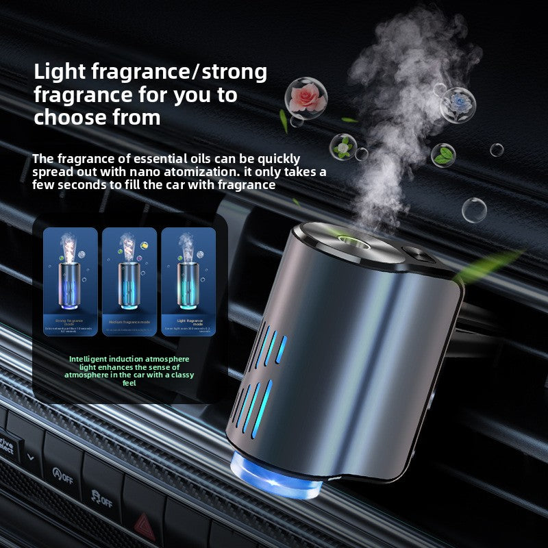 Aluminum Alloy Car Aroma Diffuser with Automatic Spray