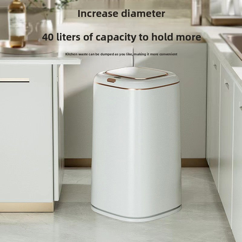 Automatic Smart Induction Trash Can with Large Capacity