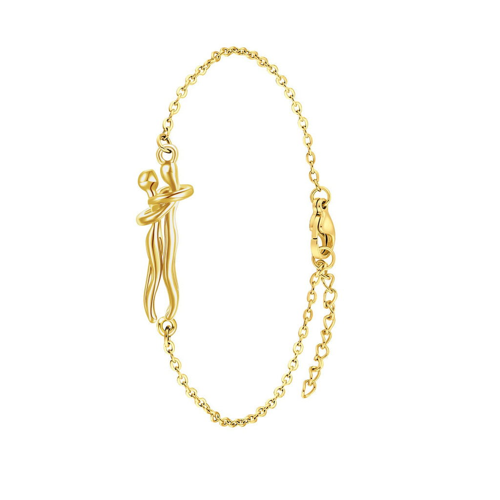 Couple Embrace Pendant Necklace