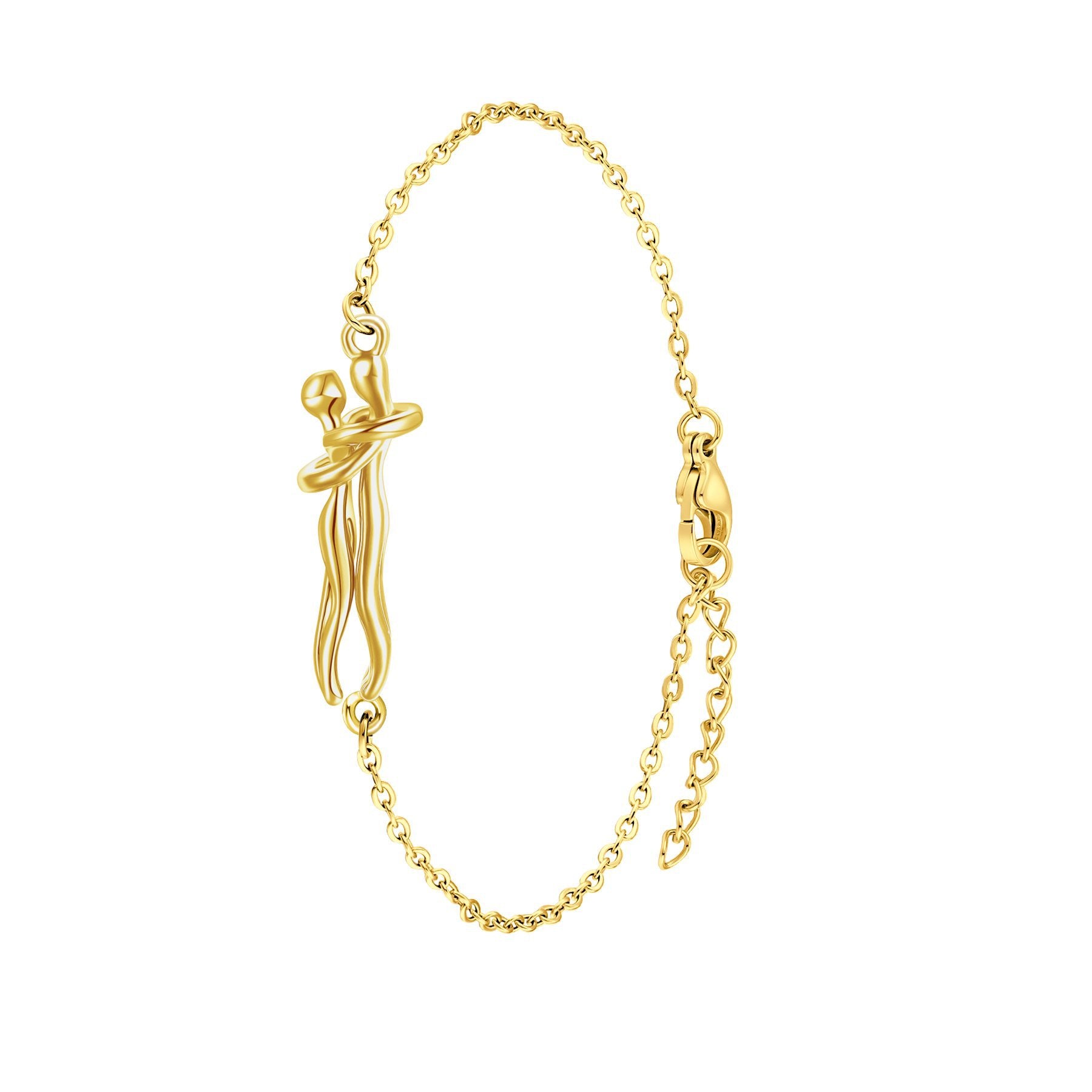 Couple Embrace Pendant Necklace