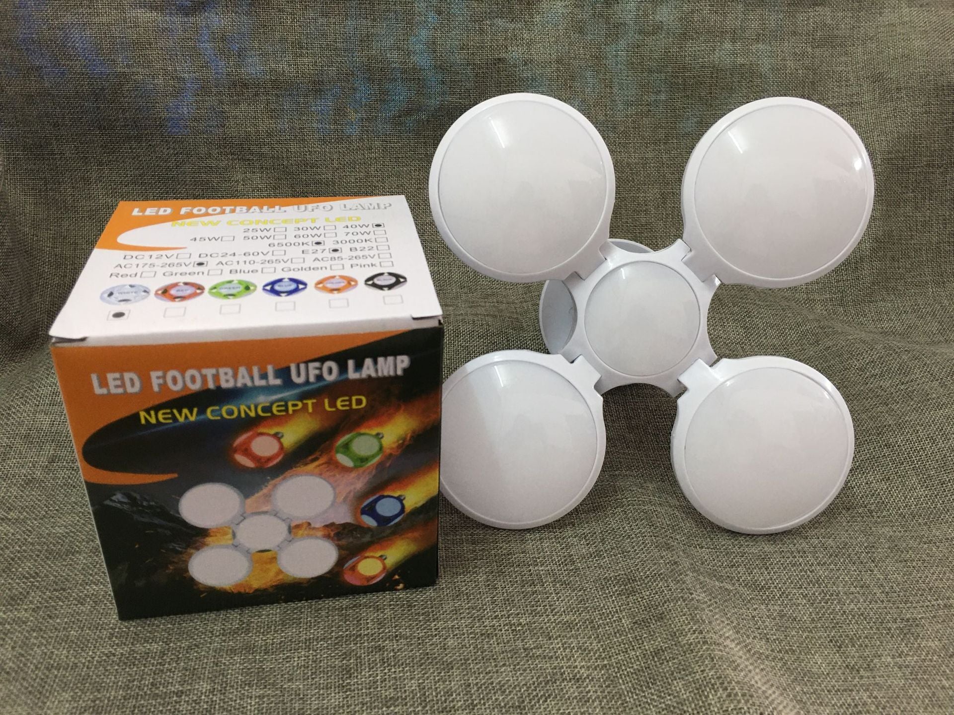 led football lamp, high-brightness five-leaf lamp