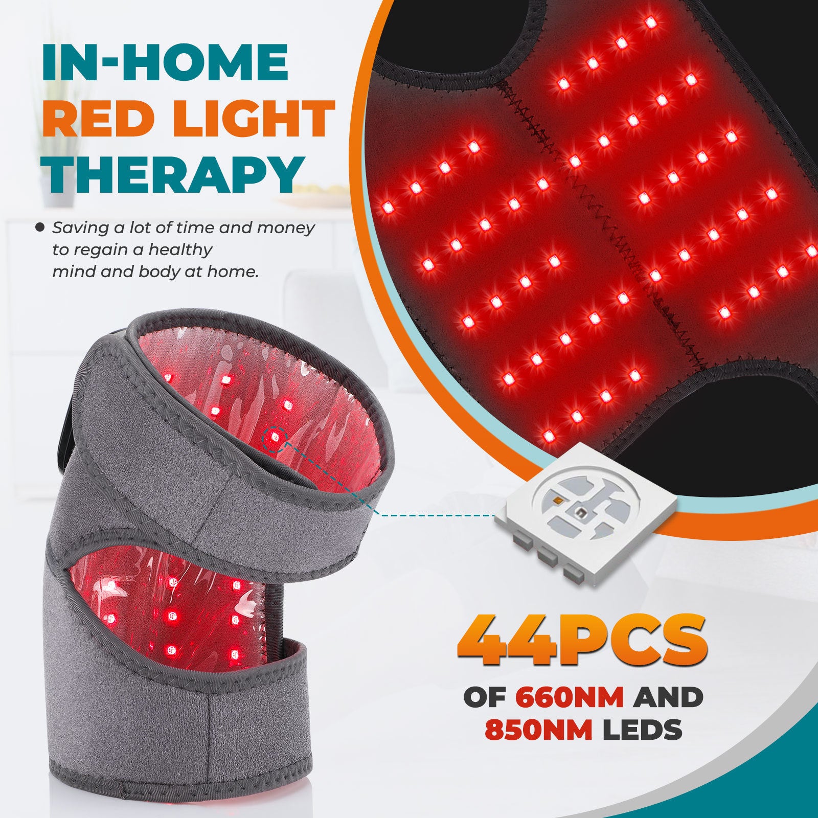 LED therapy knee pad