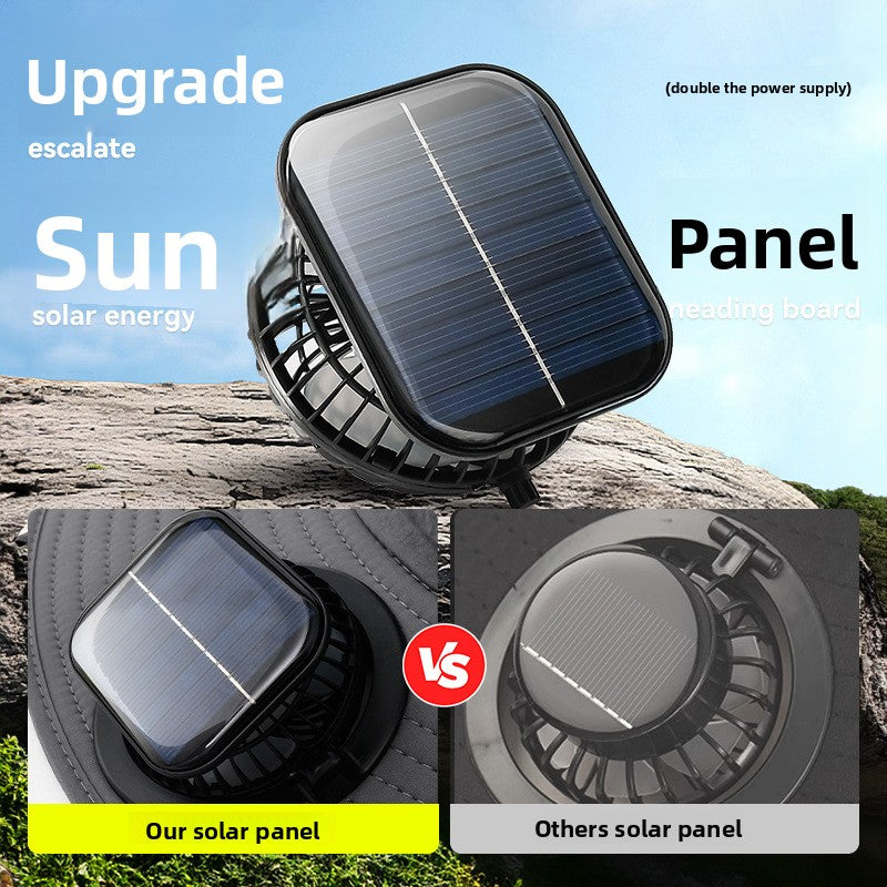 Solar fan cap