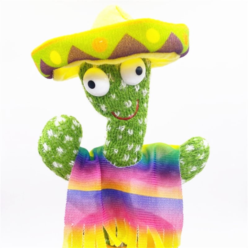 Dancing cactus sand sculpture, twisting electric plush toy, learning to speak, sing and glow