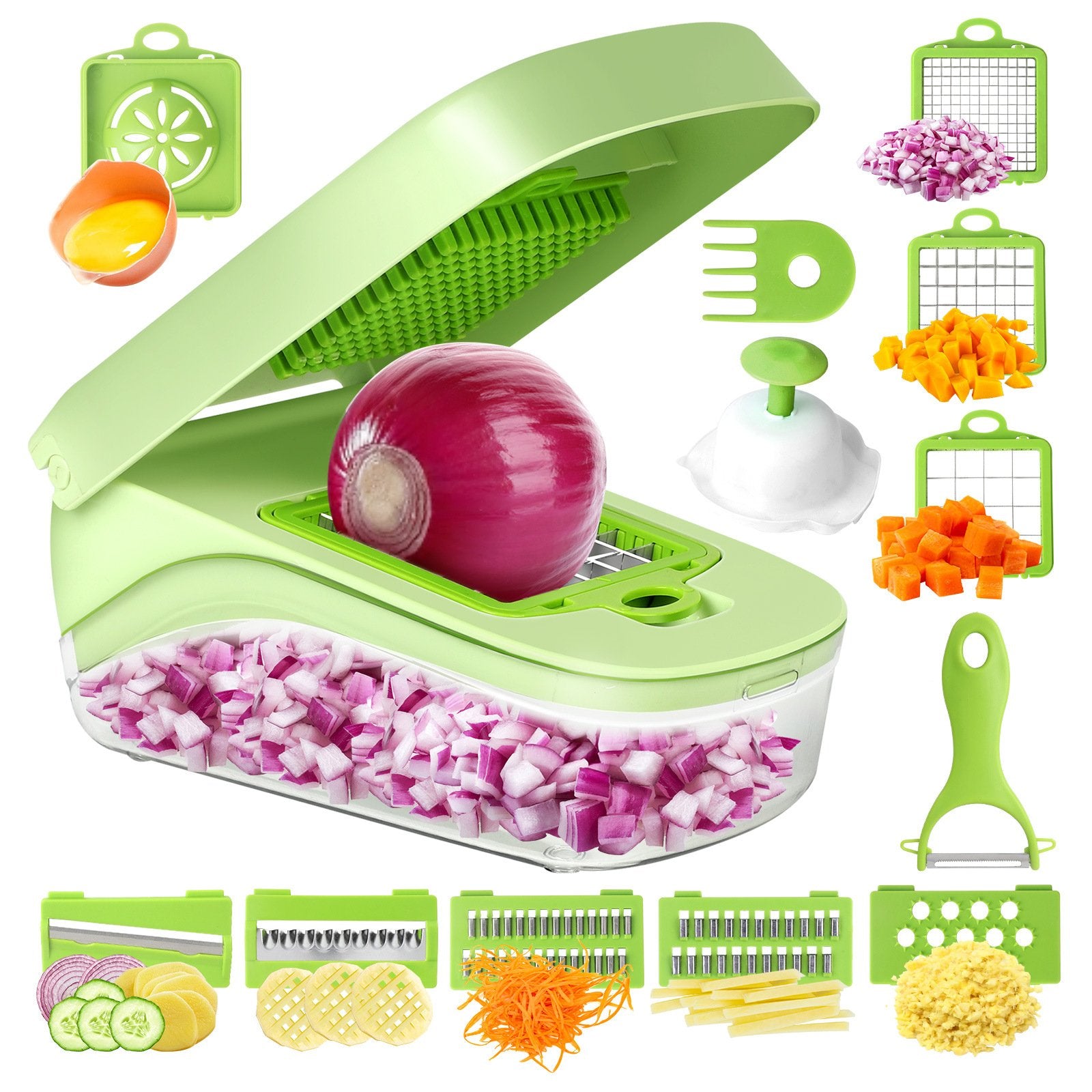 Multi-Functional Vegetable Cutter - Slicer, Shredder & Dicer
