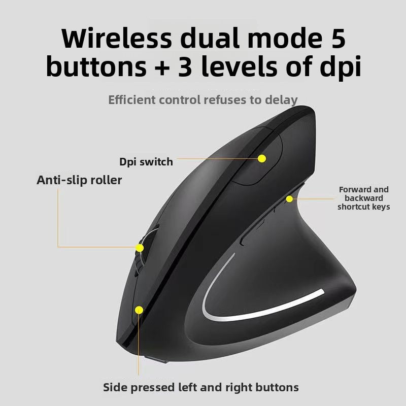 Ergonomic Silent Wireless Bluetooth Mouse with Luminous Feature