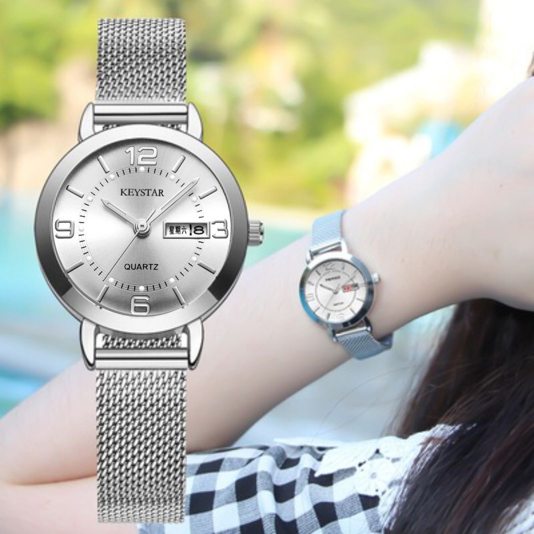 A simple waterproof luminous watch for ladies