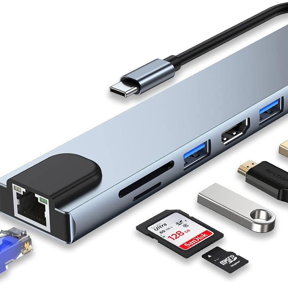 Type-C 8-in-1 Docking Station
