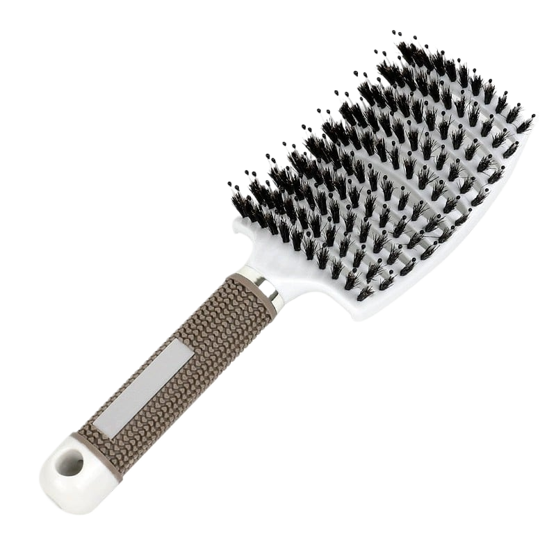 Bristle Comb Long Wide Tooth Hairdressing Ribbon Curling Styling Detangling Massage Anti-static Comb