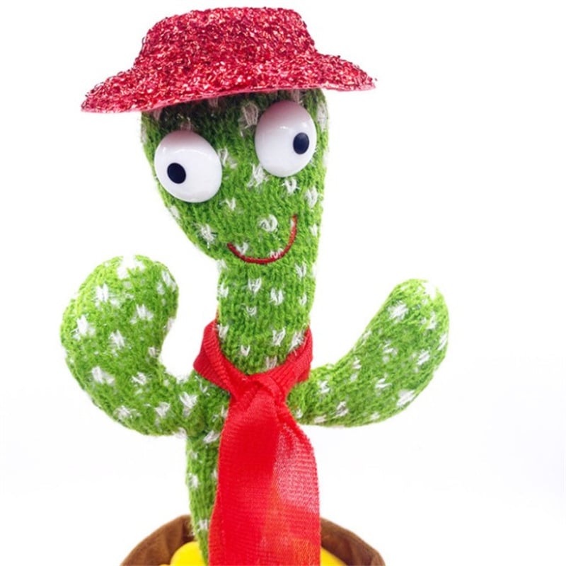 Dancing cactus sand sculpture, twisting electric plush toy, learning to speak, sing and glow