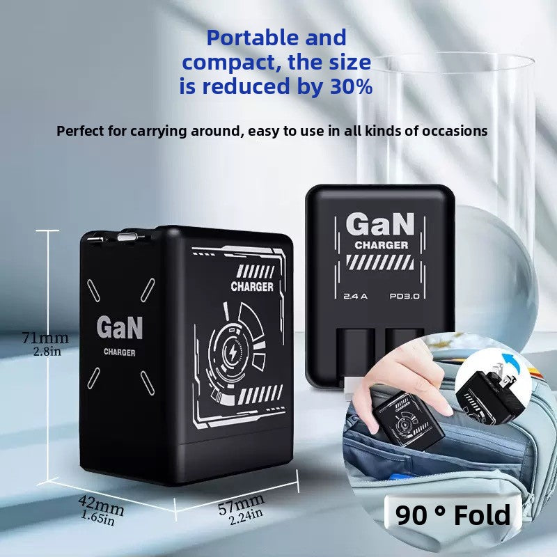 120W GaN Fast Charger with Retractable Cable