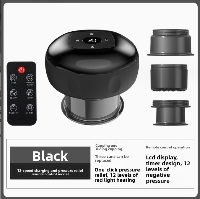 Electric Cupping Massager with Adjustable Pressure and Essential Oil