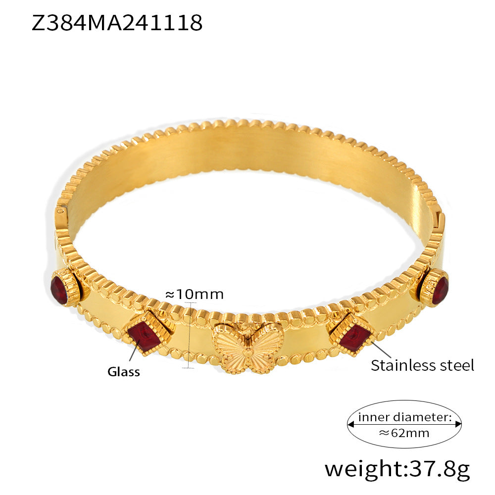High version of gold bracelet with buckle