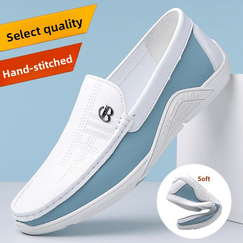 Casual Men's Leather Loafers Slip-On Breathable Driving Shoes