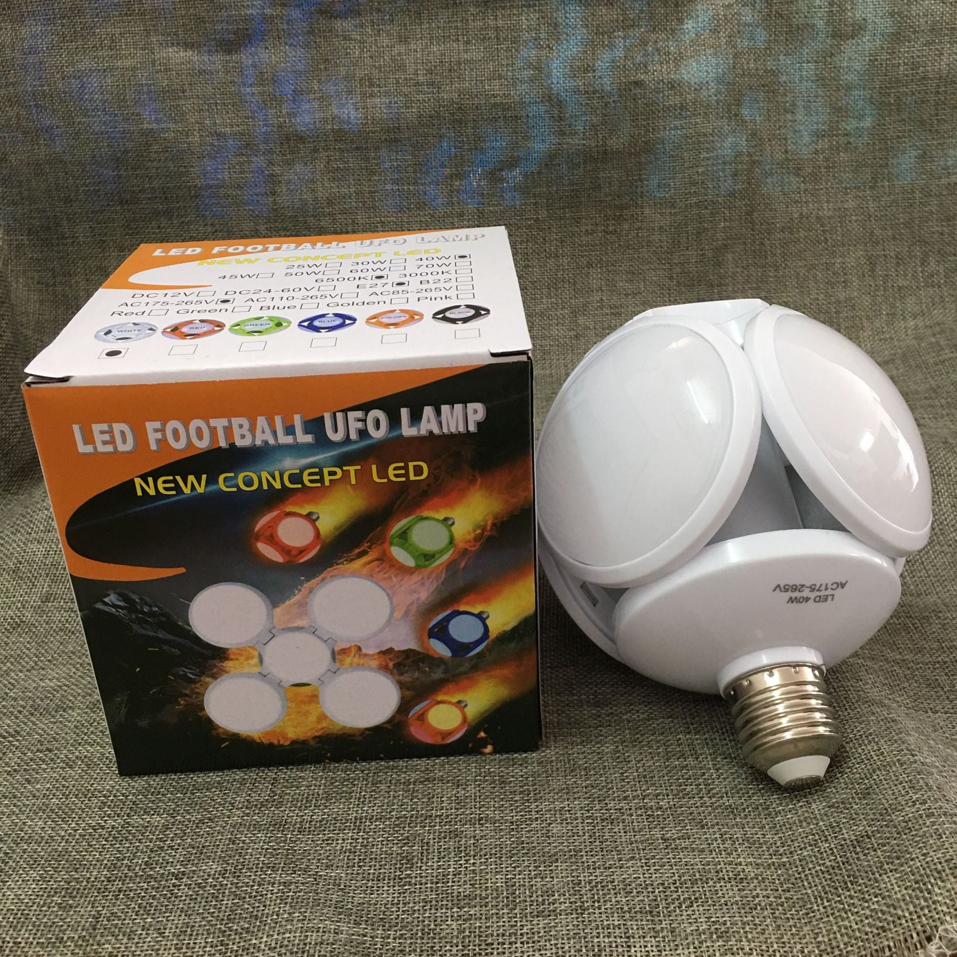 led football lamp, high-brightness five-leaf lamp