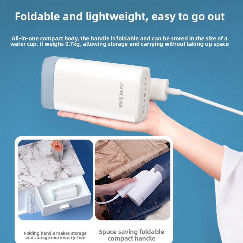 Small folding household steam iron