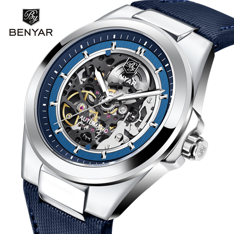Benyar Automatic Skeleton Dial Men's Watch