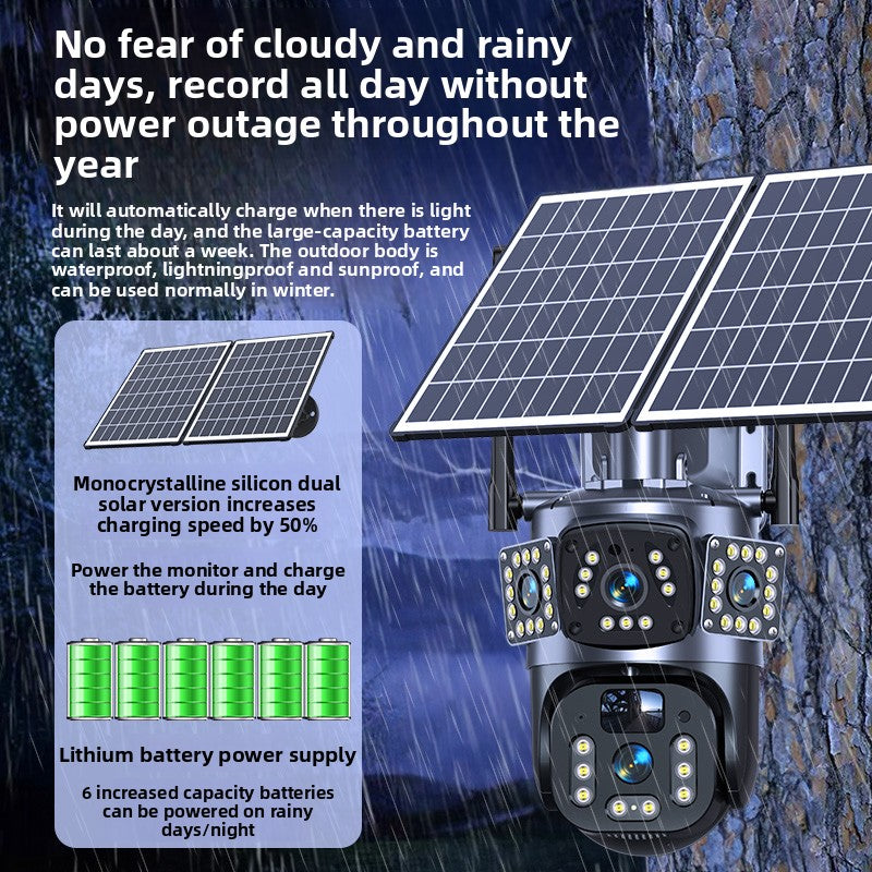 Solar-powered surveillance camera