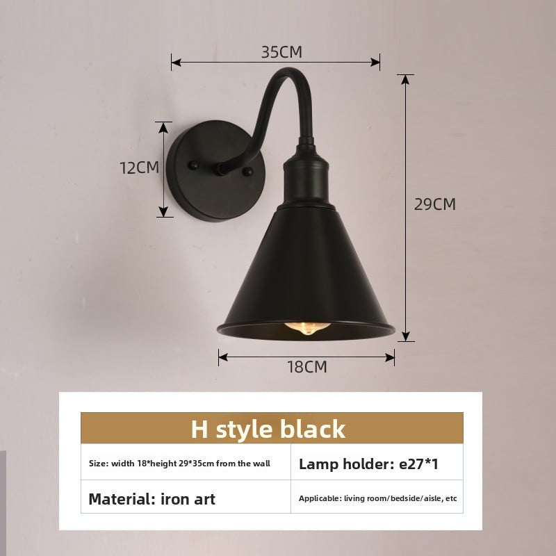 American style loft Industrial Wind bedside wall lamp Villa courtyard outdoor wall lamp restaurant bar decorative lighting fixtures