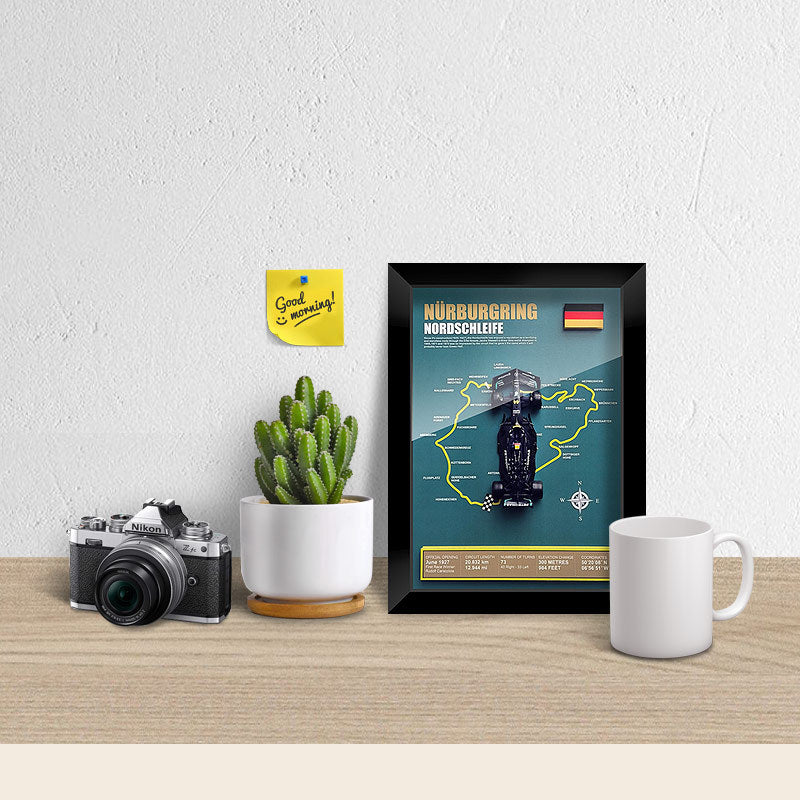 F1 Mercedes-Benz W14 Hamilton Track Scene Racing Model Study Club Decoration Hanging Painting