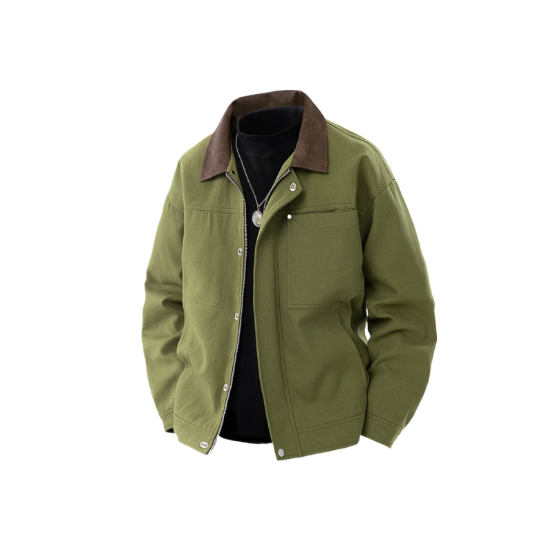 Loose and versatile button-down jacket