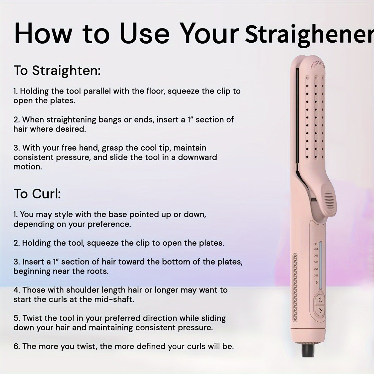 2 in 1 Airflow Curling Iron for Lasting Curls 360 �   Airflow