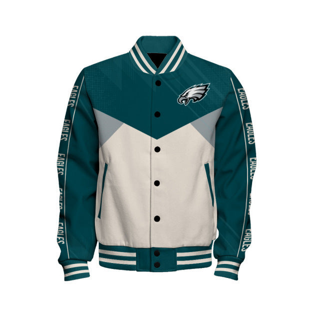 Standing collar baseball jacket