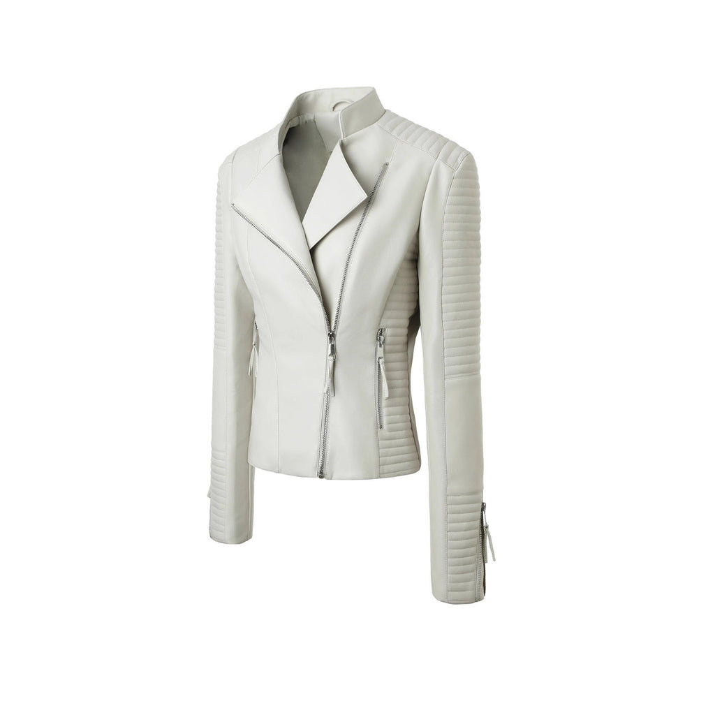 Women's Vintage PU Leather Biker Jacket