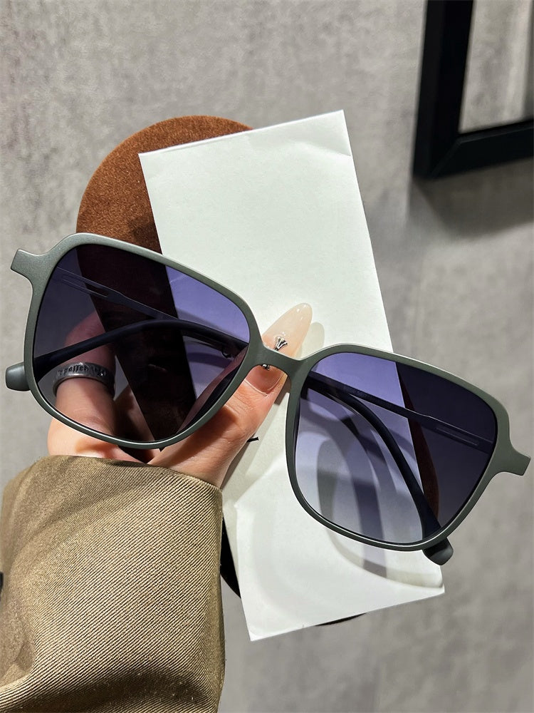 Ultra-light pure titanium plastic steel large-frame sunglasses