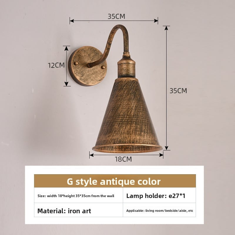 American style loft Industrial Wind bedside wall lamp Villa courtyard outdoor wall lamp restaurant bar decorative lighting fixtures