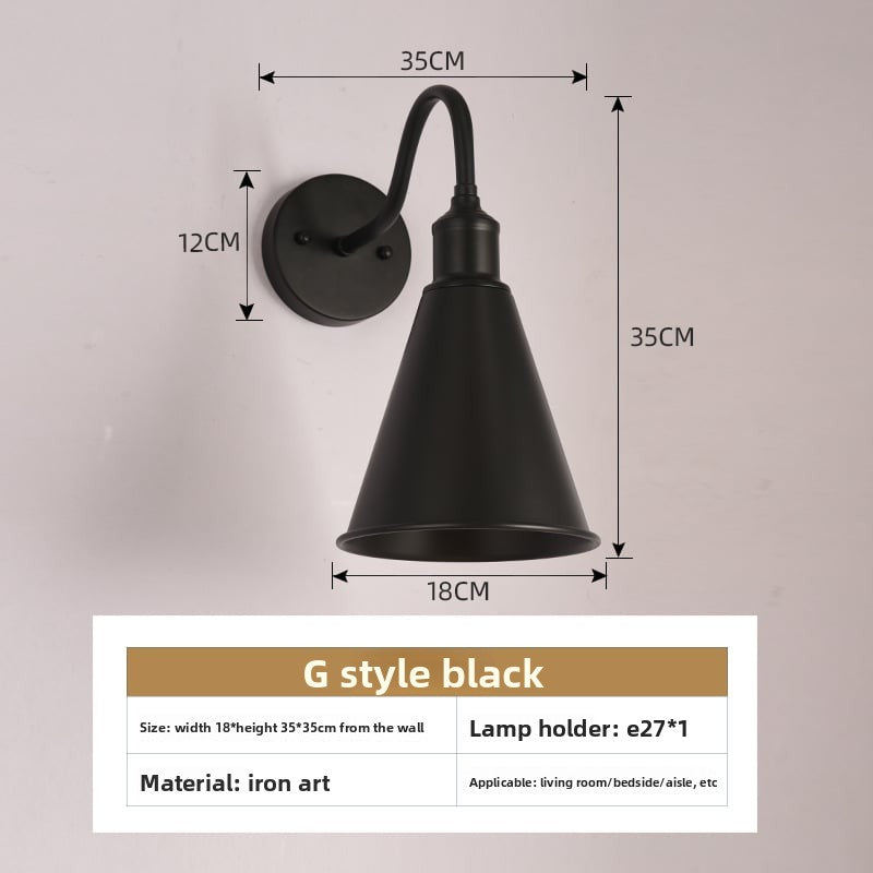 American style loft Industrial Wind bedside wall lamp Villa courtyard outdoor wall lamp restaurant bar decorative lighting fixtures