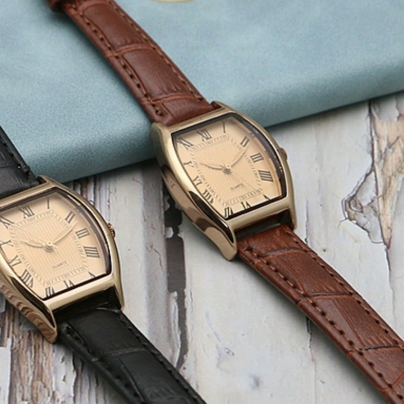 Barrel-shaped Simple Women's Watch