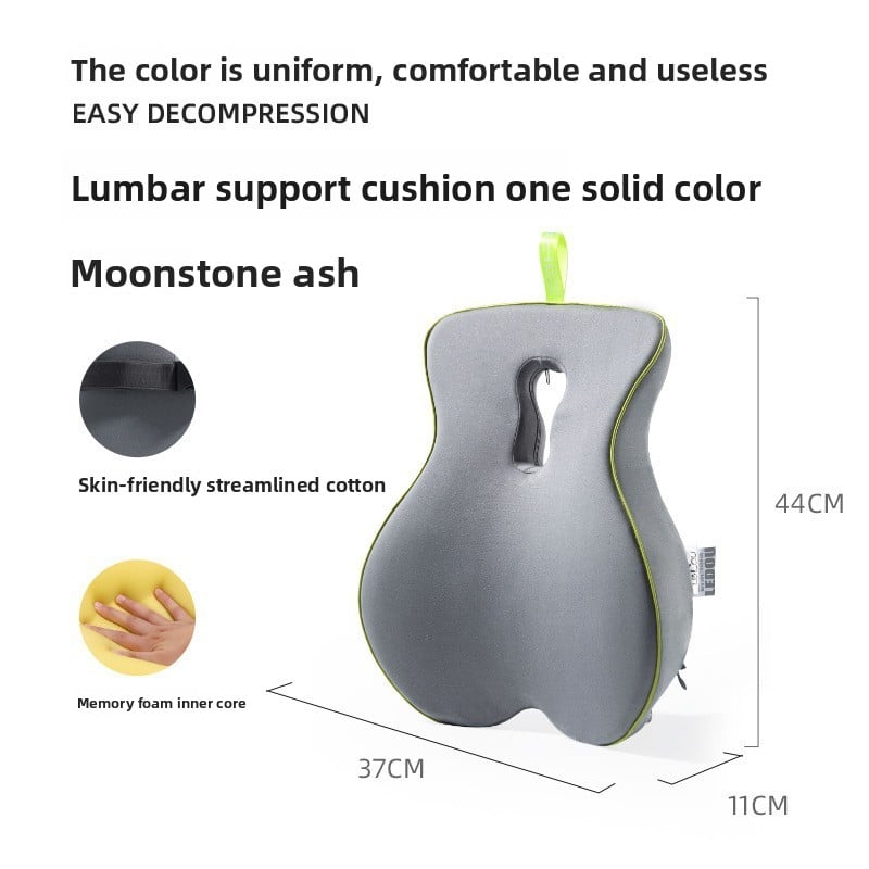 Ergonomic Memory Foam Back Support Cushion for Office Chair