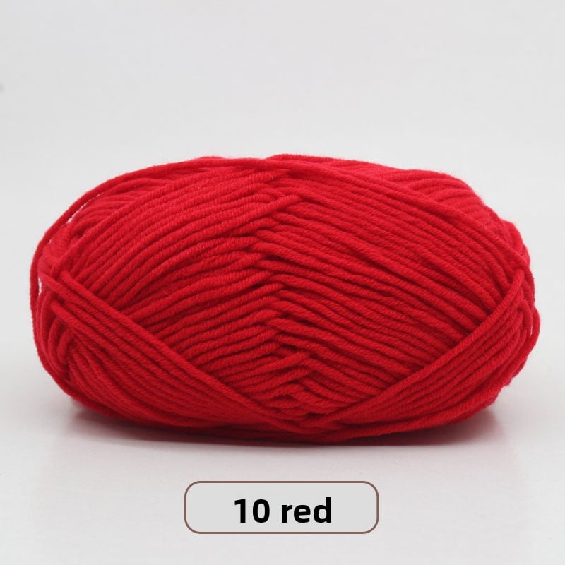 Five-Strand Milk Cotton Yarn for Knitting and DIY Crafts