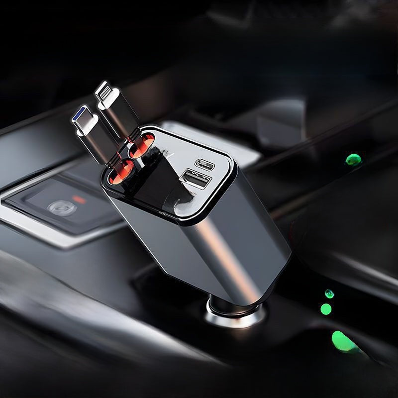 Fast-charging car charger with four-in-one function