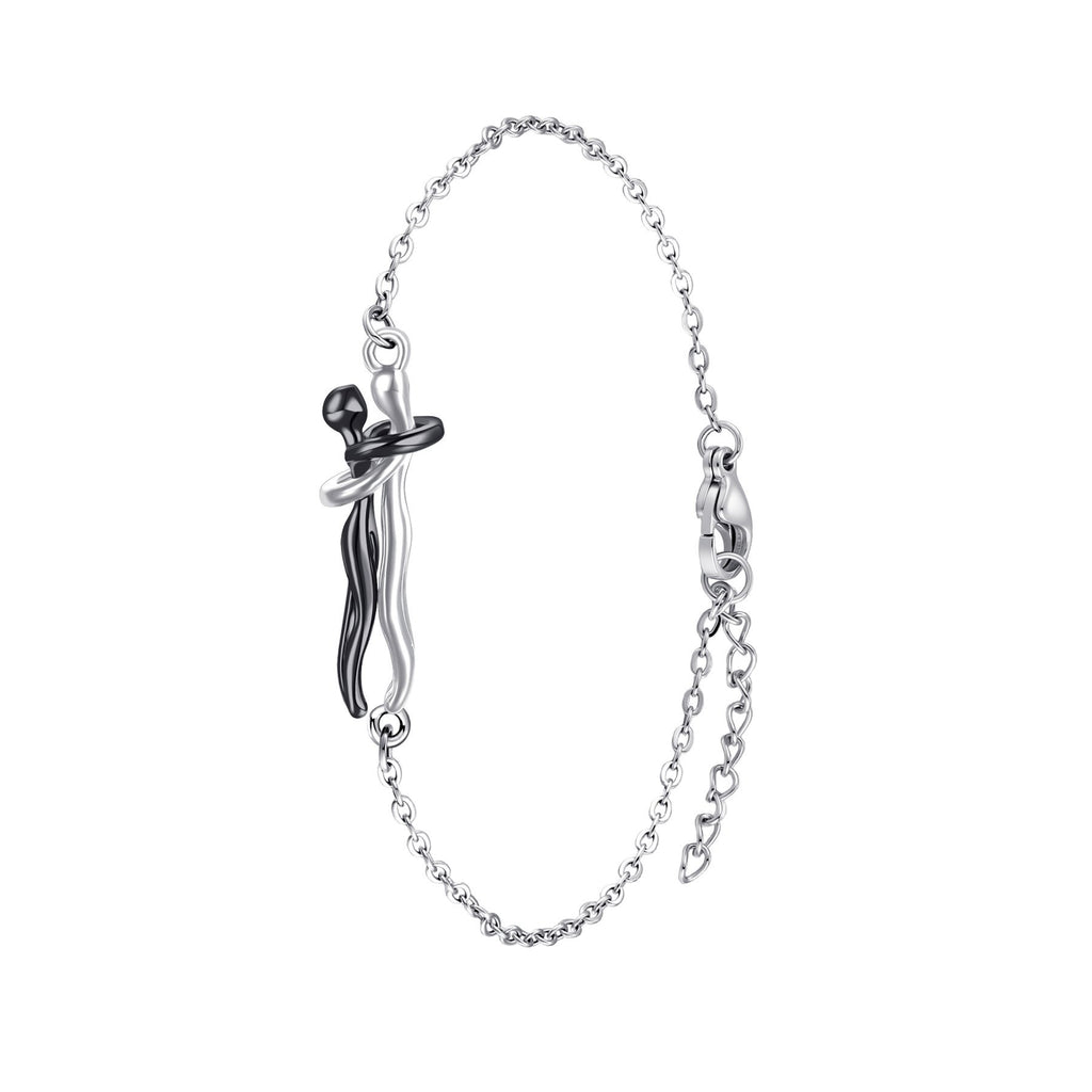 Couple Embrace Pendant Necklace