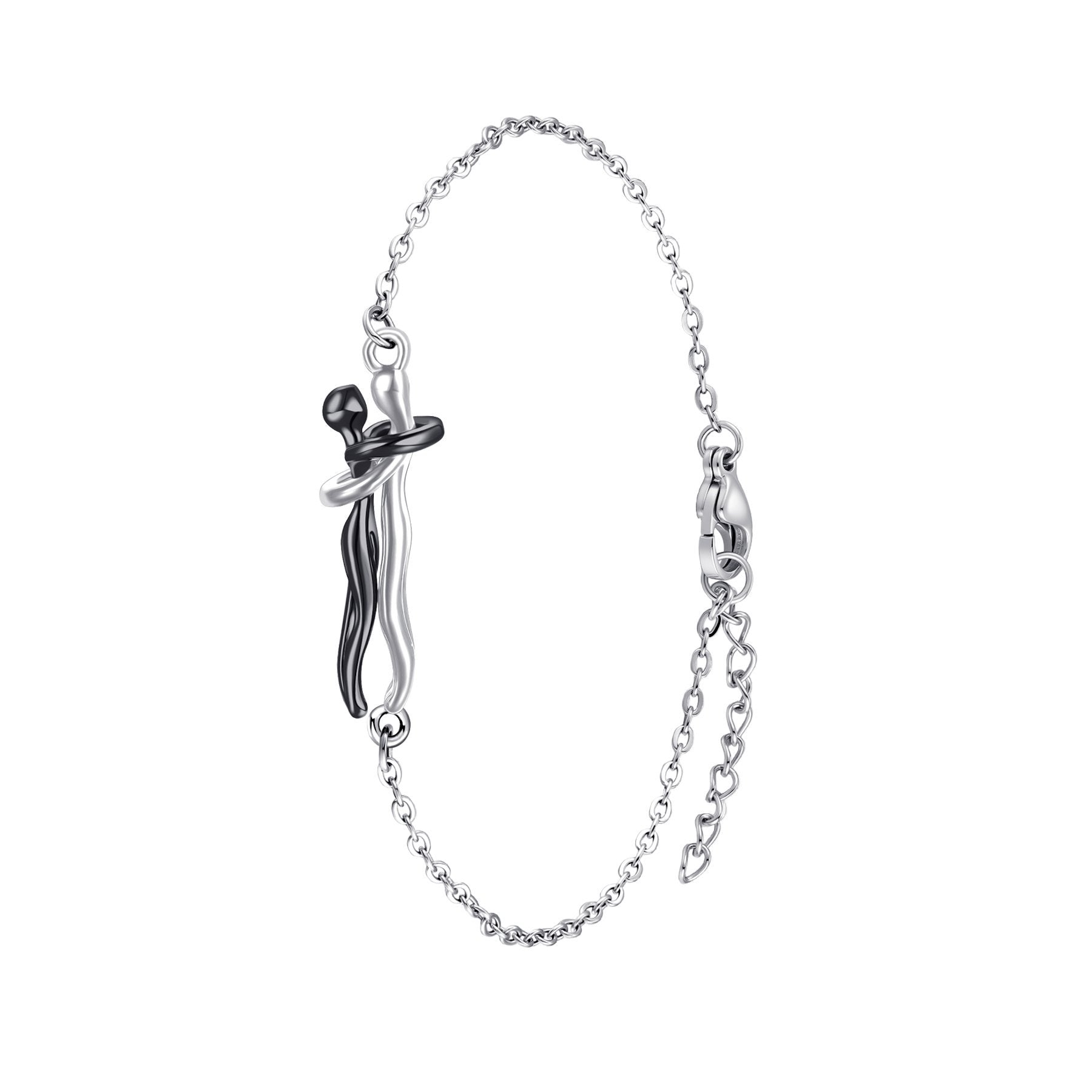 Couple Embrace Pendant Necklace